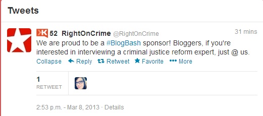 RightonCrime Tweeting Support For Blogbash