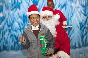 sick child gets a gift from Santa