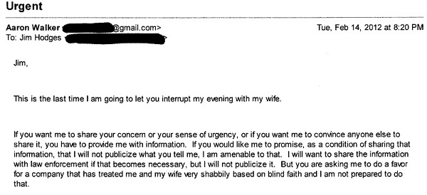 Aaron Walker Reply To Jim Hodges