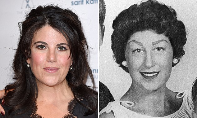 The one on the left with real eyebrows is Monica. We know. It's almost impossible to tell the difference.