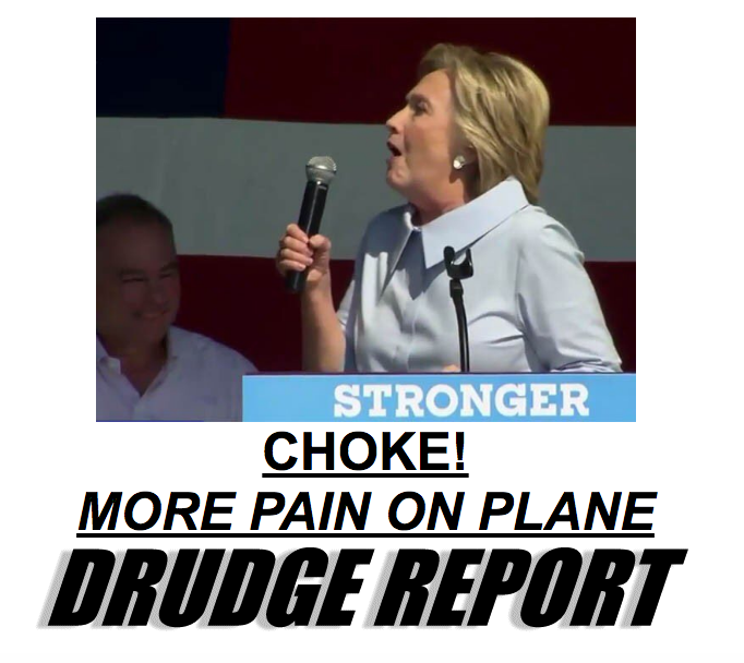 Drudge Report Hillary Coughing