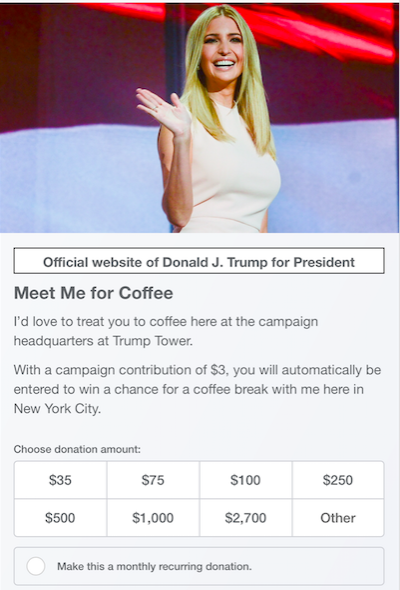 Coffee With Ivanka 3 Dollars