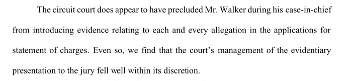 Aaron Walker. Attorney at Law didn't get a new trial because he already gave all he had and no one believed him.