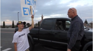 Cali Islamaphobe Holds One-Man Protest After He Discovers Local Mosque