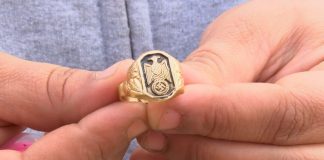image of a Nazi ring that fell out of vending machine