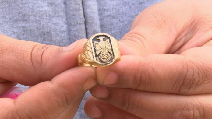 image of a Nazi ring that fell out of vending machine