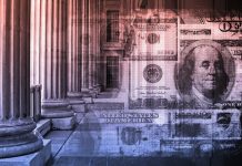 image of money on steps of courthouse