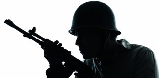 soldier with AK-47
