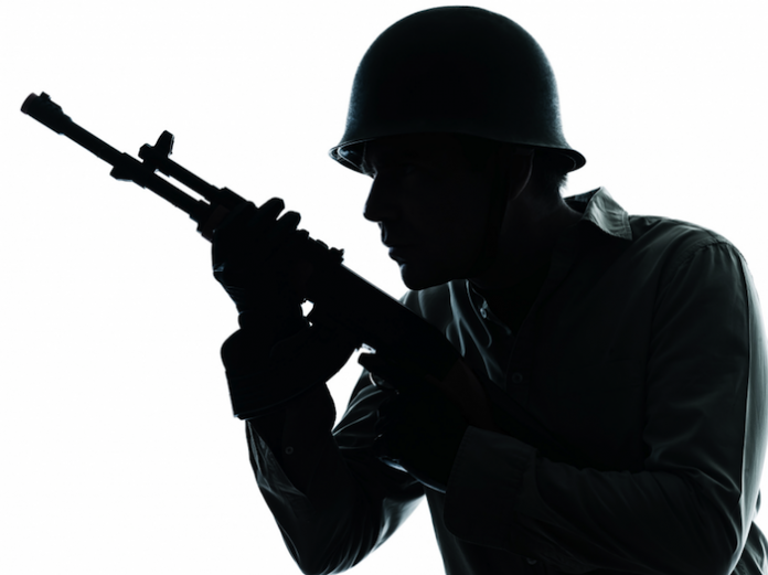 soldier with AK-47