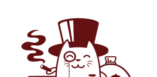 image of a cat banker with money bags and gold bars
