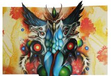 SKINNER's Morrigan Lupus from The Pop Up Art Book
