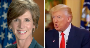 Smart Boy Trump Hurls Insults at Yates Prior to Hearing
