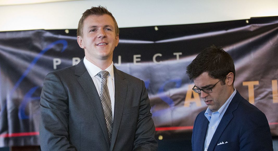 James O'Keefe (left), pictured in 2015, has carried out a series of high-profile video operations against organizations like Planned Parenthood and ACORN, as well as news outlets, including NPR and CNN. | Pablo Martinez Monsivais/AP Photo