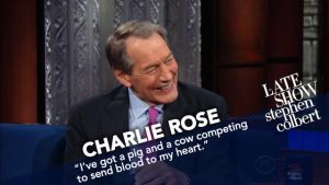 SUSPENDED! Charlie Rose Shows the Hose